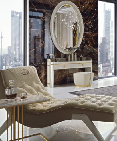 Formenti Metropol Chaise Leather Lounge